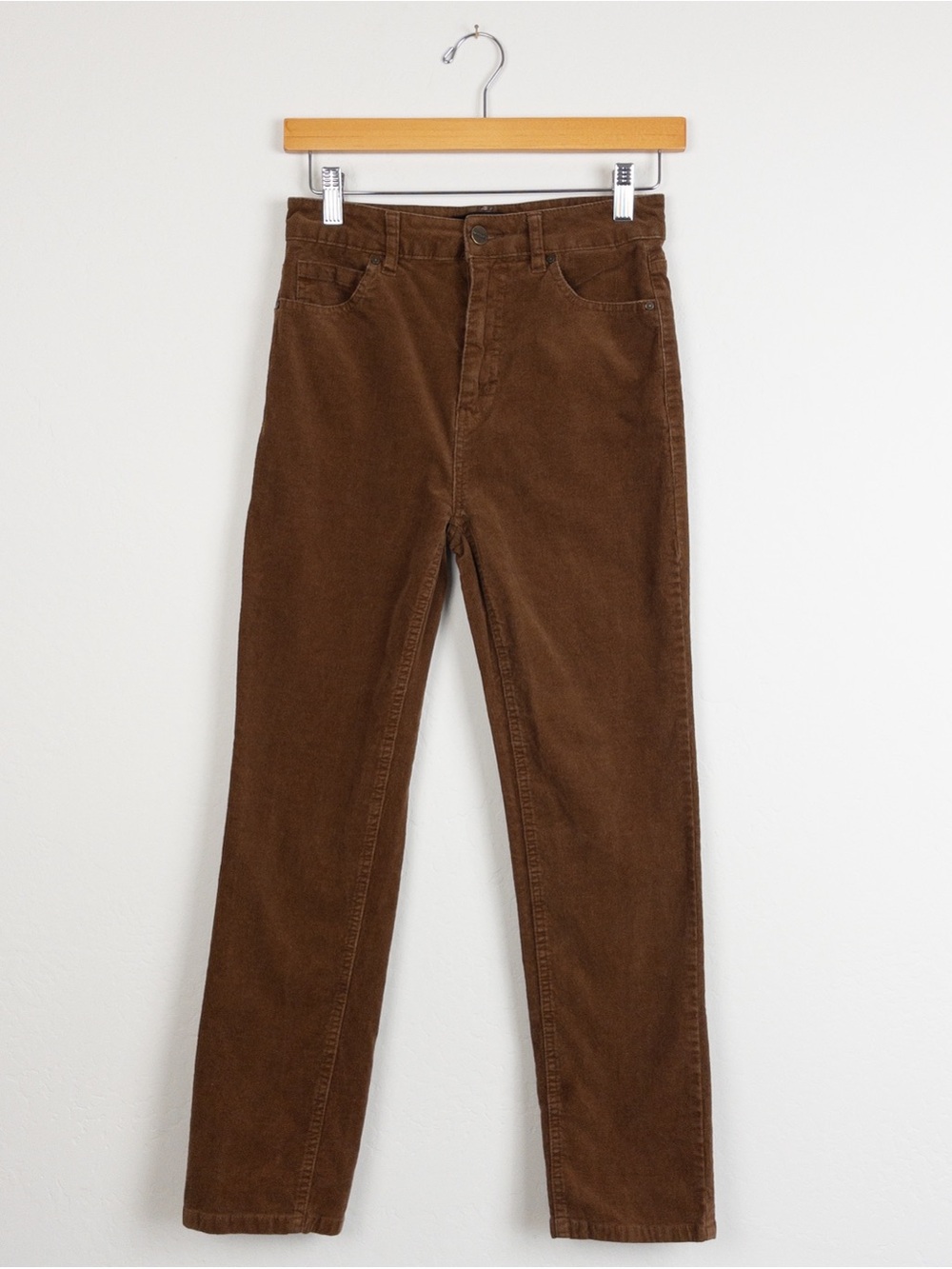 Sanctuary Brown Corduroy Good Vibes high Rise Straight Leg Pants 26
